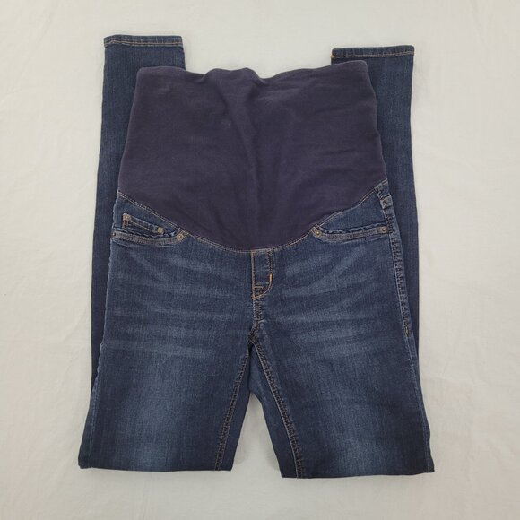 H&M &Denim Maternity Jeans Mama Super Skinny High Rib Medium Wash Women's 6 - Picture 2 of 16